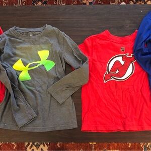 Boys Athletic Shirts, 4T-5T-6T, Under Armor, Adidas, NHL